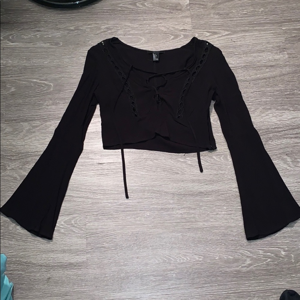 Forever 21 bell sleeve lace top - Picture 1 of 6